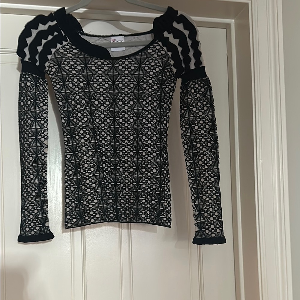 Elegant Black and White Red Valentino Sweater